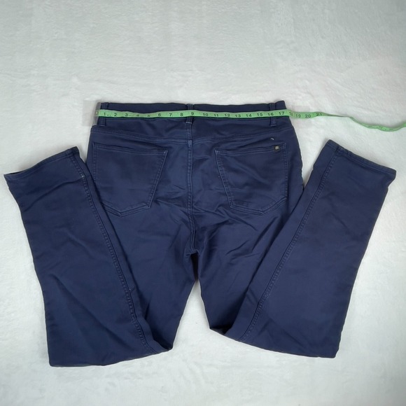 Banana Republic Pants Men's 34x32 Navy Blue 5 Pocket Stretch Slim Straight - Picture 4 of 7